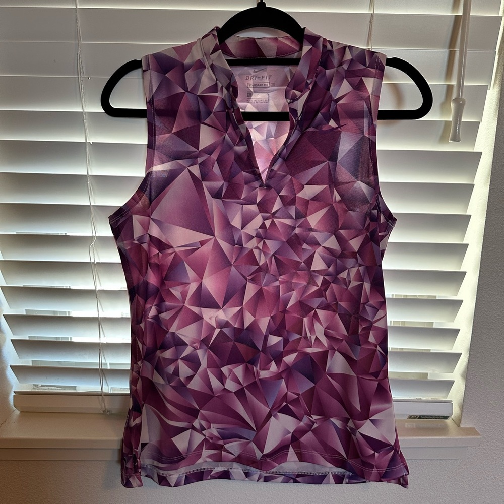 Nike Purple Geometric Women's Blouse